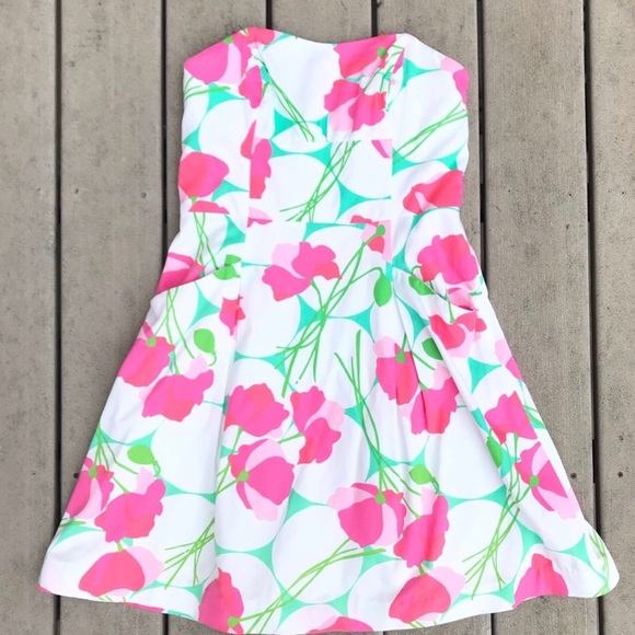 Lilly Pulitzer Dresses & Skirts - LILLY PULITZER Blossom Poppy Strapless Dress 8